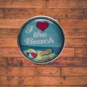 I Love the Beach Snap Button
